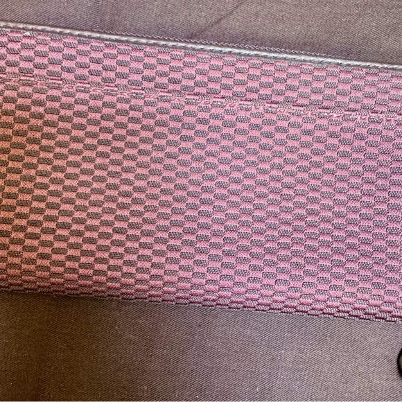 Coach Lexy Burgundy Brown leather trim zip wallet+Dustbag NWOT - Picture 9 of 9